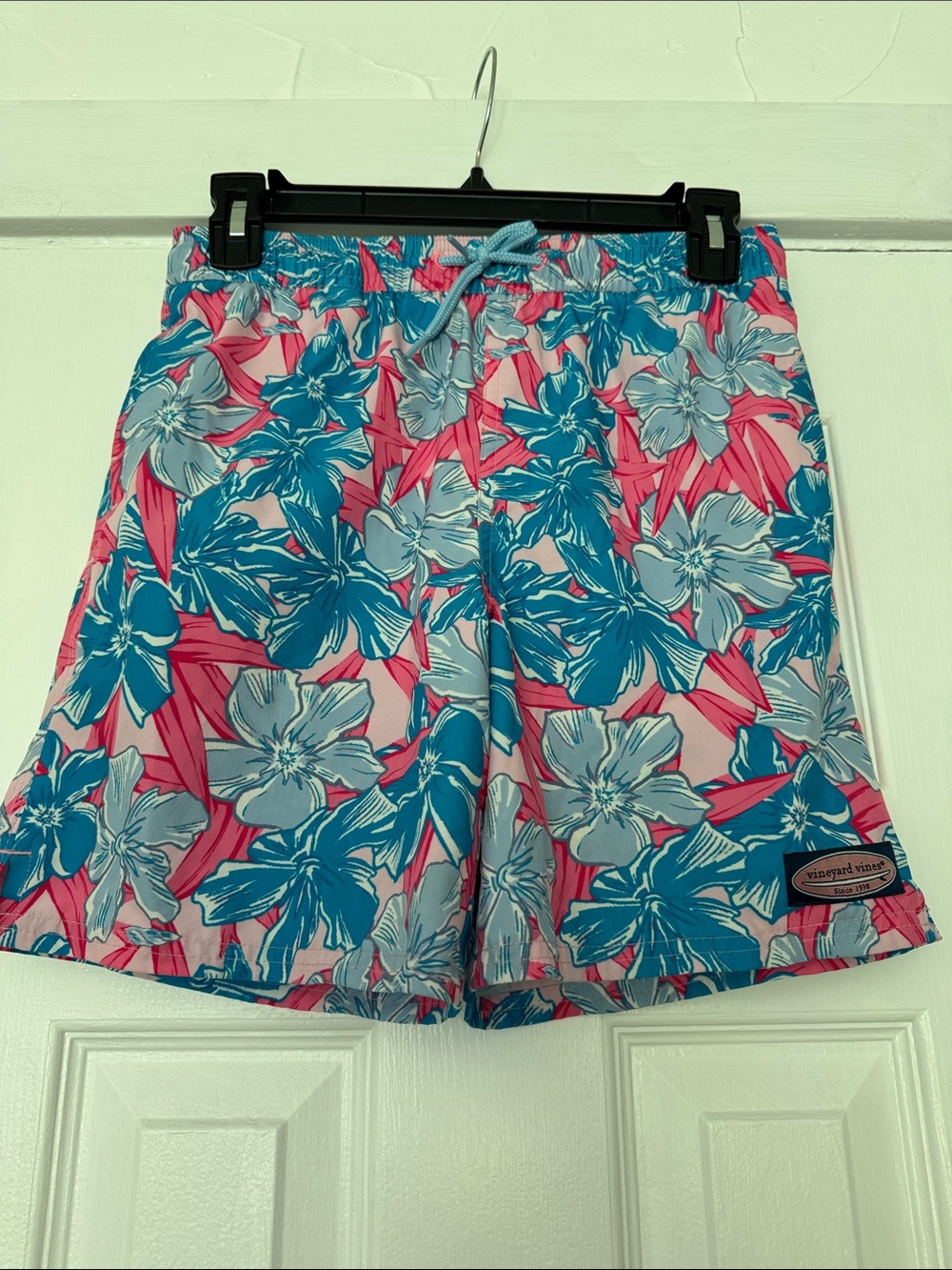 Vineyard Vines Pink & Blue Floral Swim Shorts